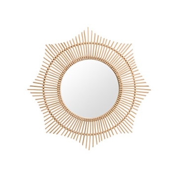 KOUBOO Rattan Round Halo Wall Mirror | Decorative Coastal Home Decor