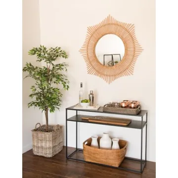 KOUBOO Rattan Round Wall Mirror | Decorative Handwoven Decor
