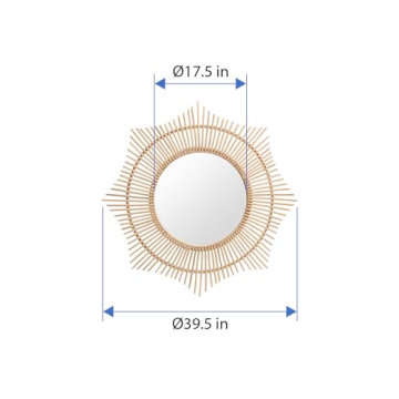 KOUBOO Rattan Round Wall Mirror | Decorative Handwoven Decor