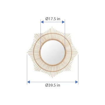 KOUBOO Rattan Round Wall Mirror | Decorative Handwoven Decor