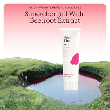 KraveBeauty Beet The Sun SPF 40 PA+++ Broad Spectrum Sunscreen, Daily Non-Greasy Chemical SPF, No White Cast or Pilling, For All Skin Types, Vegan & Cruelty Free, 1.7 fl oz