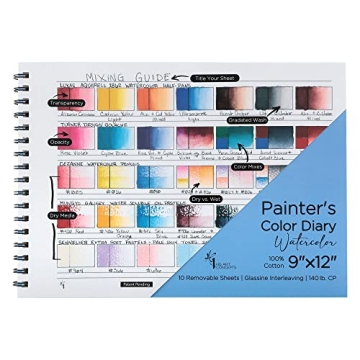 HG Art Concepts Painters Color Diary - 9x12", Spiral-Bound Acid-Free Color Swatch Book