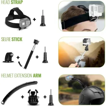 GoPro HERO12 Black Waterproof Action Camera with Accessories