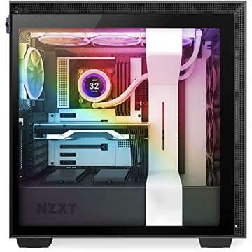 NZXT Kraken Z73 RGB 360mm - RL-KRZ73-RW - AIO RGB CPU Liquid Cooler - Customizable LCD Display - Improved Pump - Powered by CAM V4 - RGB Connector - Aer RGB 2 120mm Radiator Fans (3 Included) - White