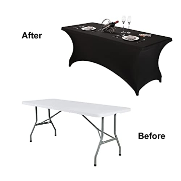 Spandex Table Covers for 6ft Tables - Ideal for Parties