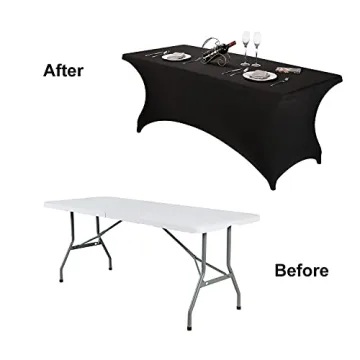 Spandex Table Covers for 6ft Tables - Ideal for Parties