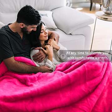 cagulax Warm Blanket Pink Soft Fleece Blankets Throw Blankets for Bed