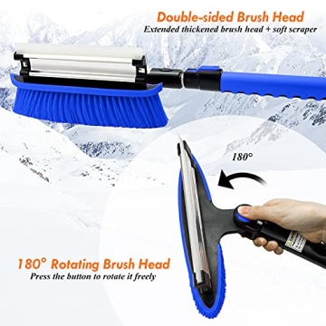 Tenozek 37.5" Extendable Ice Scraper with Foam Grip