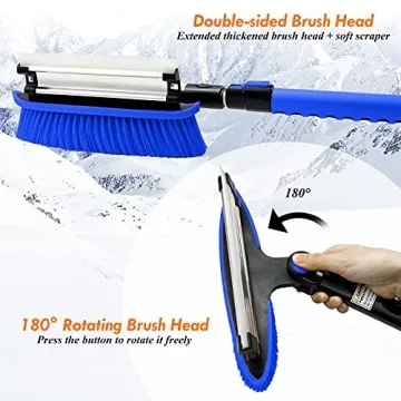Tenozek 37.5" Extendable Ice Scraper with Foam Grip