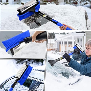 Tenozek 37.5" Extendable Ice Scraper with Foam Grip