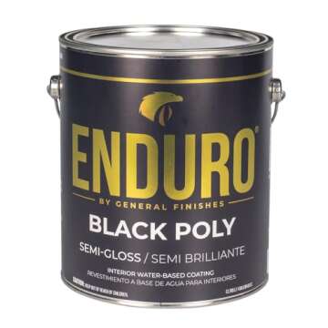 General Finishes Water Based Black Poly, 1 Gallon, Semi Gloss
