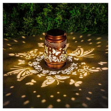 Solar Lanterns for Gardens - Waterproof Butterfly Decor