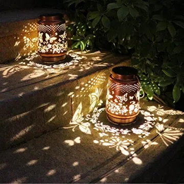 Solar Lanterns for Gardens - Waterproof Butterfly Decor