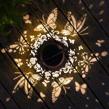 Solar Lanterns for Gardens - Waterproof Butterfly Decor
