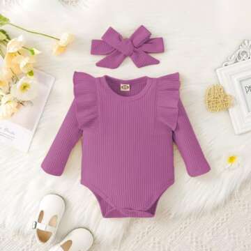 Bekarsy Baby Girl Fall Outfit - Cute 3 Piece Set