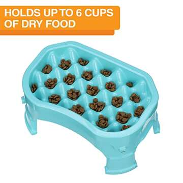 Neater Raised Slow Feeder Dog Bowl - Adjustable Pet Feeder
