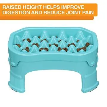 Neater Raised Slow Feeder Dog Bowl - Adjustable Pet Feeder