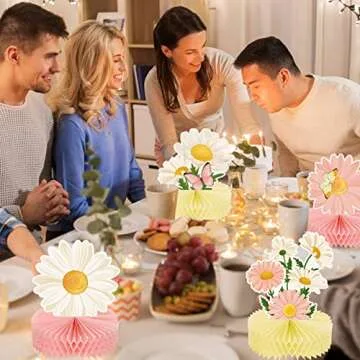 Hotop Daisy Flower Birthday Party Decorations Set - 9 pcs