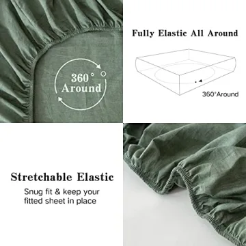 TIPTOE BEAR King Size Fitted Sheet - 100% Washed Cotton