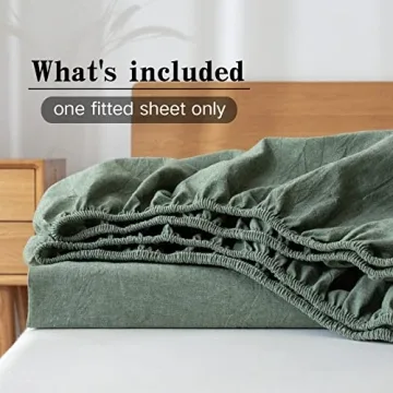 TIPTOE BEAR King Size Fitted Sheet - 100% Washed Cotton