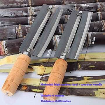 SUPER ZR Sugarcane Peeling Knife - High Carbon Steel Design