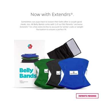 Pet Parents® Premium Washable Belly Bands for Male Dogs - 3 Pack + Extendrs