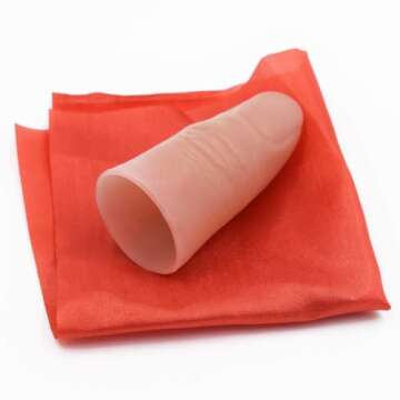 OUERMAMA 3 Sets Disappearing Silk Fake Thumb Tip Magic Trick