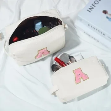 YOOLIFE Initial Makeup Bag | Personalized Gifts for Her