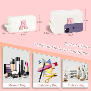 YOOLIFE Initial Makeup Bag | Personalized Gifts for Her