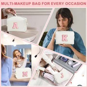 YOOLIFE Initial Makeup Bag | Personalized Gifts for Her