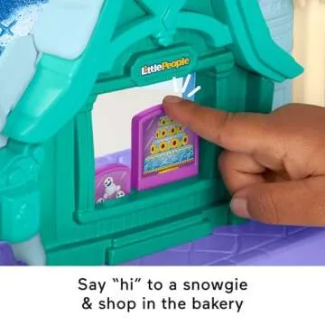 Fisher-Price Little People Toddler Toy Disney Frozen Arendelle Sledding Adventures Playset with Figures for Pretend Play Ages 18+ Months