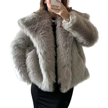 Stylish Mtsebmves Women's Faux Fur Jacket for Winter
