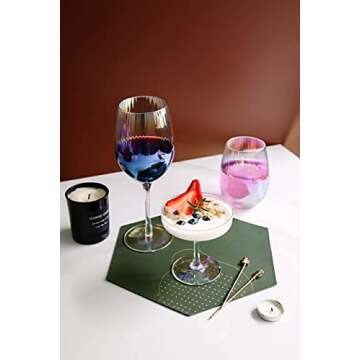 OMITA Colorful Coupe Cocktail Glasses Set of 4