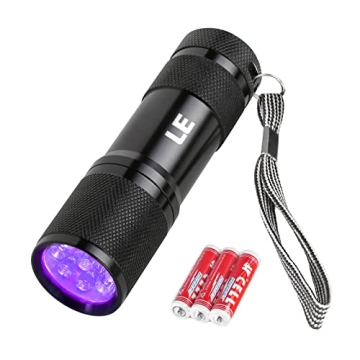 Lighting EVER Black Light Flashlight, Small UV Lights 395nm, Portable Ultraviolet Light Detector for...
