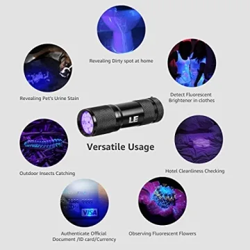 Portable UV Black Light Flashlight for Stains & More
