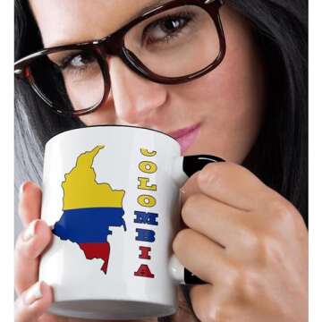 3dRose Colombian Flag Mug - Two Tone Ceramic Coffee Cup