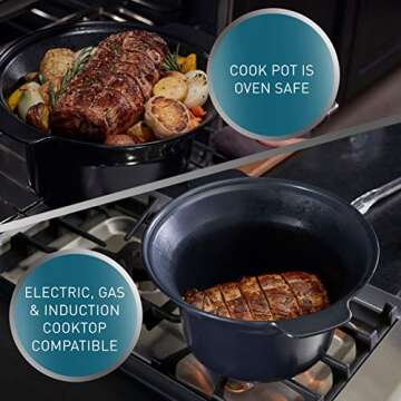 Calphalon Slow Cooker with Digital Timer and Programmable Controls, 5.3 Quarts, Stainless Steel