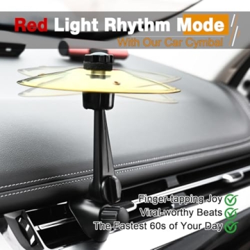 Car Cymbal Air Vent Drum Mini for Musicians in Gold
