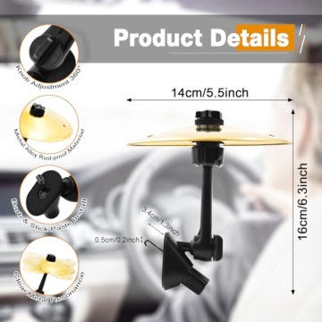Car Cymbal Air Vent Drum Mini for Musicians in Gold