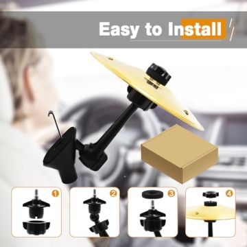 Car Cymbal Air Vent Drum Mini for Musicians in Gold