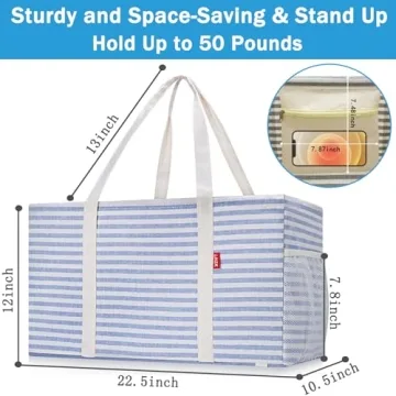 LHZK Stand Up Utility Tote Bag – Large & Versatile