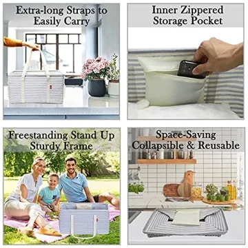 LHZK Stand Up Utility Tote Bag – Large & Versatile