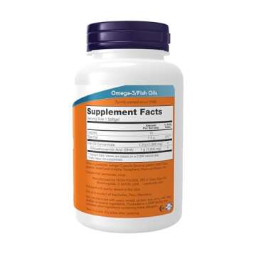 NOW Foods Supplements, DHA 1,000 Brain Support, Extra Strength, 1,000 mg DHA, 90 Softgels