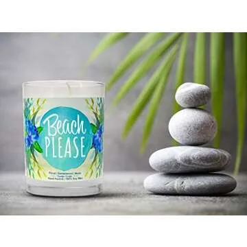 Beach Please, Beach Lover Gifts for Women, Beach Candle, Beach Gifts for Women Friends, Ocean Themed Candle,Beach House décor for Best Friends, Lovers of The Ocean, Sand, sea, Pool or Lake.