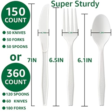 BIOCEAN Compostable Utensils for Eco-Friendly Dining
