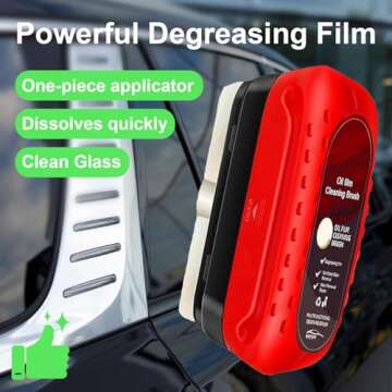 Fululuer Automotive Oil Film Cleaning Brush: Professional Glass Cleaner for Windshield Stains Remova...