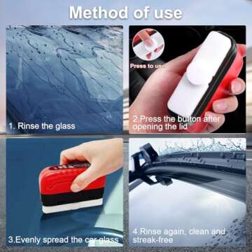 Fululuer Automotive Oil Film Cleaning Brush for Clear View