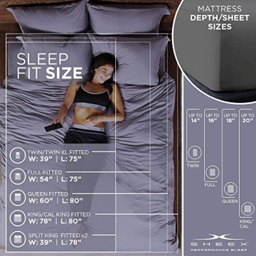 SHEEX Active Comfort King Sheet Set for Cool Sleep