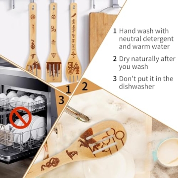 Magical Harry Potter Wooden Spoon Set for Cooking