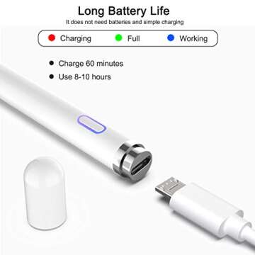Yoyomax Stylus Pen for Touch Screens, Digital Pencil Fine Point Capacitive Pen, Compatible with iPhone iPad Pro Air Mini Android Microsoft Surface and Other Tablets